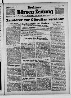 Berliner Börsen-Zeitung vom 15.10.1941