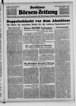 Berliner Börsen-Zeitung vom 16.10.1941