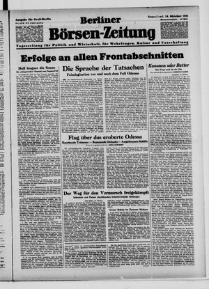 Berliner Börsen-Zeitung vom 18.10.1941