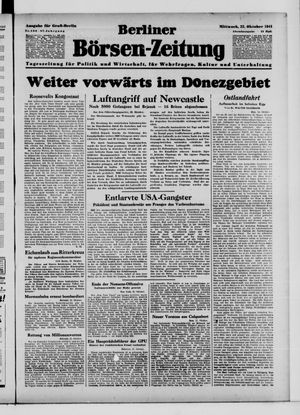 Berliner Börsen-Zeitung vom 22.10.1941