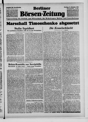 Berliner Börsen-Zeitung vom 24.10.1941