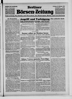 Berliner Börsen-Zeitung vom 24.10.1941