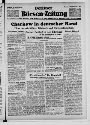 Berliner Börsen-Zeitung vom 25.10.1941