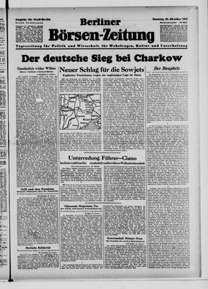 Berliner Börsen-Zeitung vom 26.10.1941