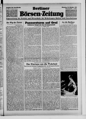 Berliner Börsen-Zeitung vom 28.10.1941