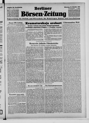 Berliner Börsen-Zeitung vom 28.10.1941