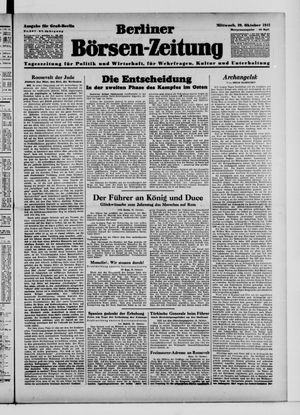 Berliner Börsen-Zeitung vom 29.10.1941
