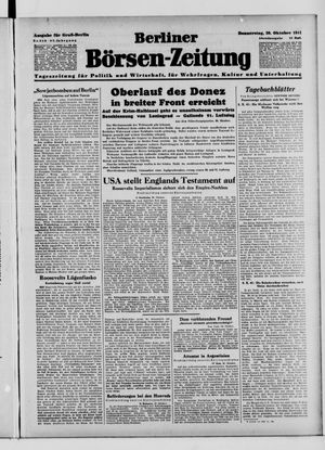 Berliner Börsen-Zeitung vom 30.10.1941