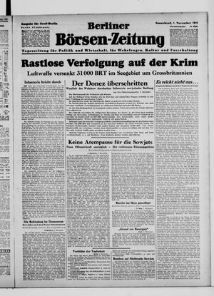 Berliner Börsen-Zeitung vom 01.11.1941