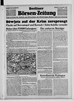 Berliner Börsen-Zeitung vom 03.11.1941