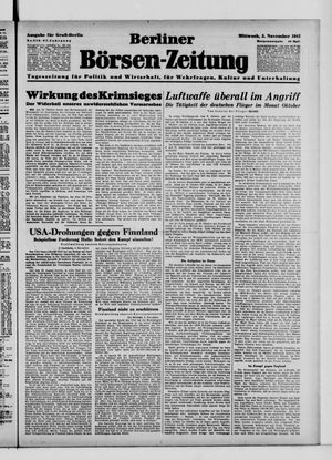 Berliner Börsen-Zeitung vom 05.11.1941