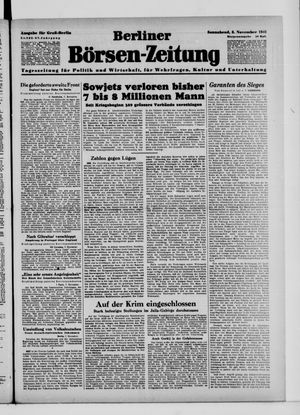 Berliner Börsen-Zeitung vom 08.11.1941