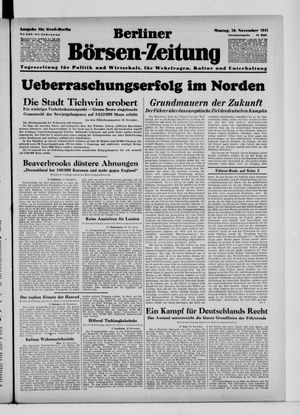 Berliner Börsen-Zeitung vom 10.11.1941