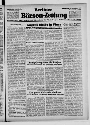 Berliner Börsen-Zeitung vom 13.11.1941