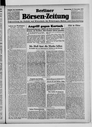 Berliner Börsen-Zeitung vom 13.11.1941