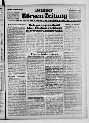 Berliner Börsen-Zeitung vom 14.11.1941