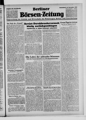 Berliner Börsen-Zeitung vom 15.11.1941