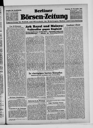 Berliner Börsen-Zeitung vom 16.11.1941