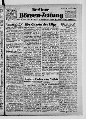 Berliner Börsen-Zeitung vom 21.11.1941