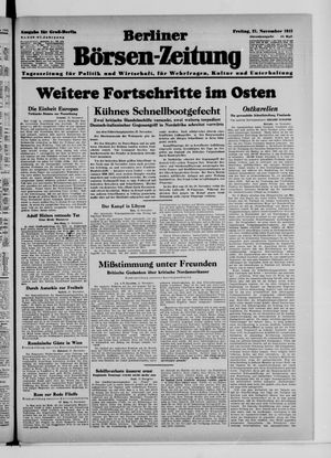 Berliner Börsen-Zeitung vom 21.11.1941