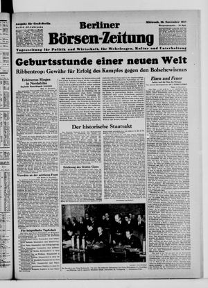 Berliner Börsen-Zeitung vom 26.11.1941