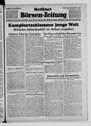 Berliner Börsen-Zeitung vom 26.11.1941