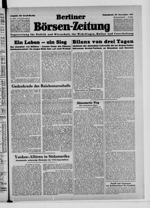 Berliner Börsen-Zeitung vom 29.11.1941