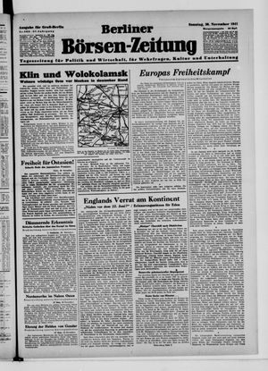 Berliner Börsen-Zeitung vom 30.11.1941