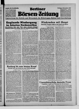 Berliner Börsen-Zeitung vom 05.12.1941