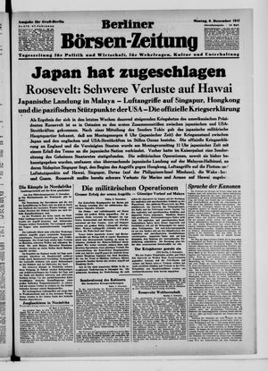 Berliner Börsen-Zeitung vom 08.12.1941