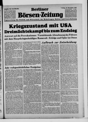 Berliner Börsen-Zeitung vom 12.12.1941
