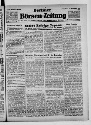 Berliner Börsen-Zeitung vom 13.12.1941