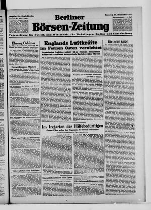 Berliner Börsen-Zeitung vom 14.12.1941