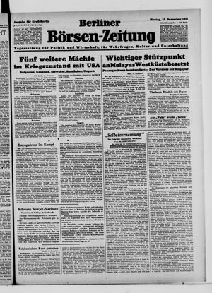 Berliner Börsen-Zeitung vom 15.12.1941