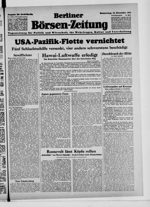 Berliner Börsen-Zeitung vom 18.12.1941