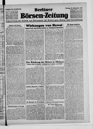 Berliner Börsen-Zeitung vom 19.12.1941