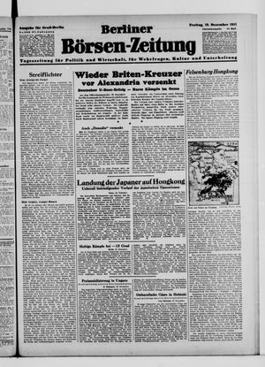 Berliner Börsen-Zeitung vom 19.12.1941