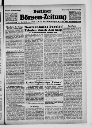 Berliner Börsen-Zeitung vom 25.12.1941