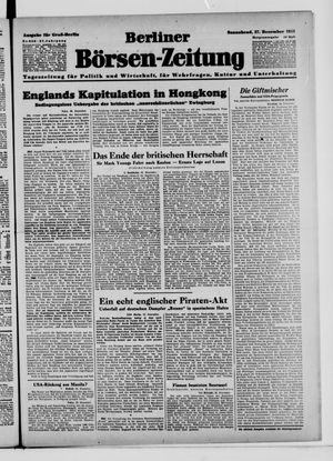Berliner Börsen-Zeitung vom 27.12.1941