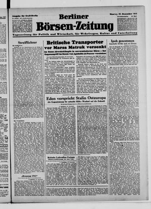 Berliner Börsen-Zeitung vom 29.12.1941