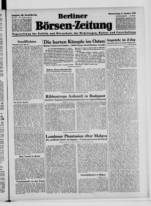 Berliner Börsen-Zeitung vom 08.01.1942