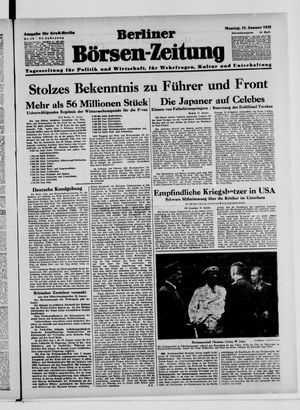 Berliner Börsen-Zeitung on Jan 12, 1942