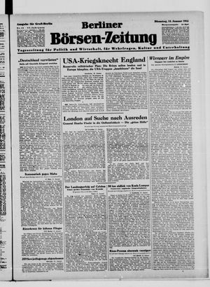 Berliner Börsen-Zeitung on Jan 13, 1942