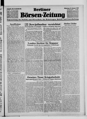 Berliner Börsen-Zeitung on Jan 13, 1942