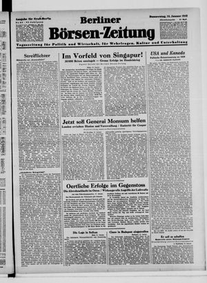 Berliner Börsen-Zeitung on Jan 15, 1942