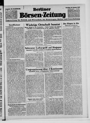 Berliner Börsen-Zeitung vom 16.01.1942