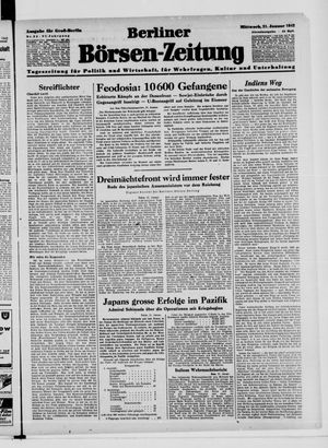 Berliner Börsen-Zeitung vom 21.01.1942