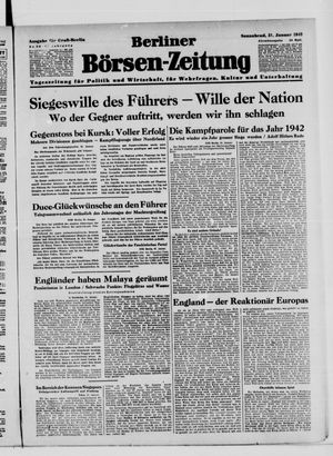 Berliner Börsen-Zeitung on Jan 31, 1942