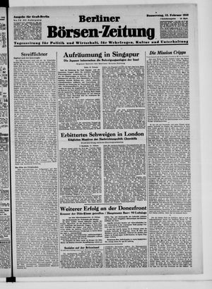 Berliner Börsen-Zeitung vom 12.02.1942