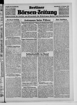 Berliner Börsen-Zeitung vom 14.02.1942